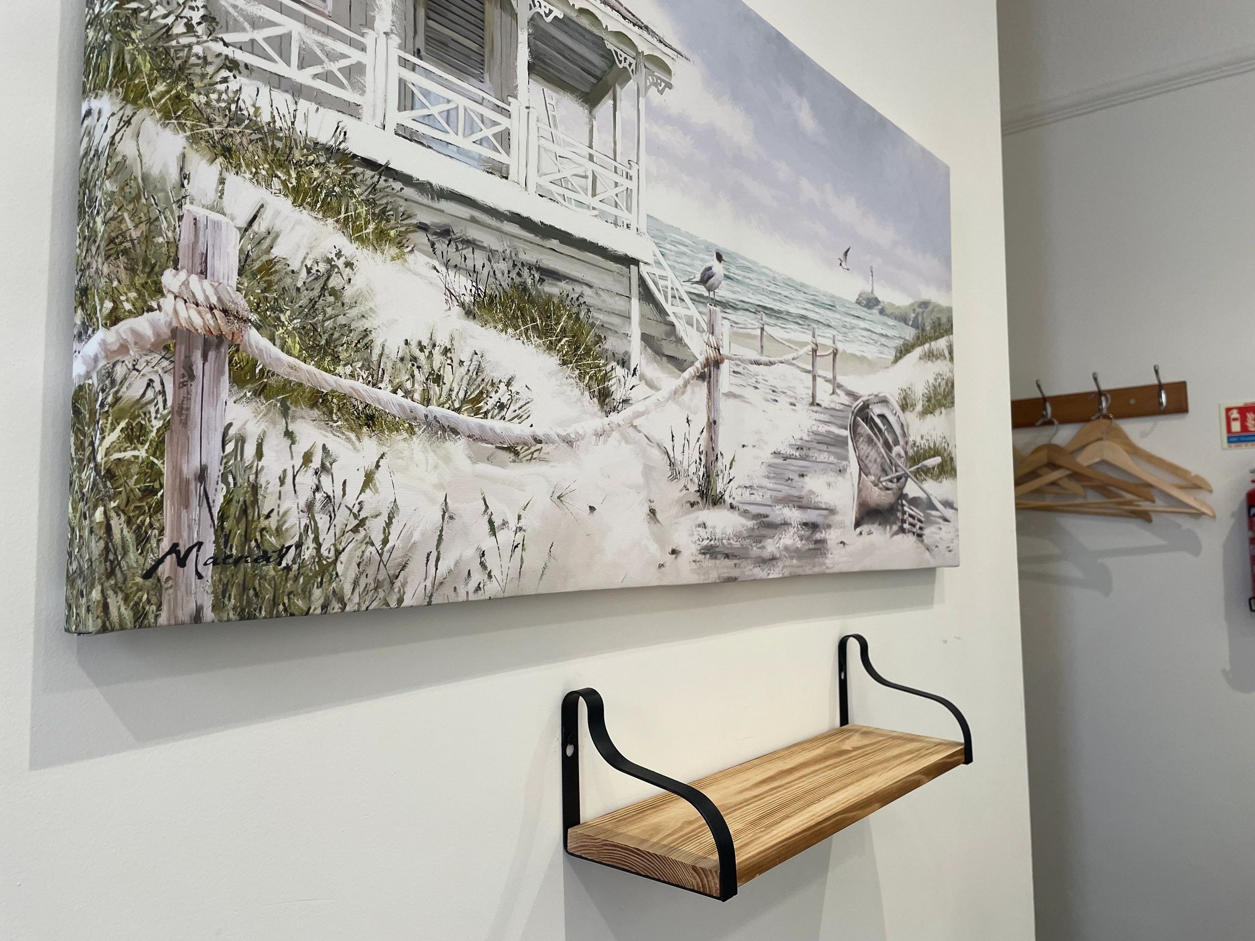 Coastal artwork at Station House Plymouth